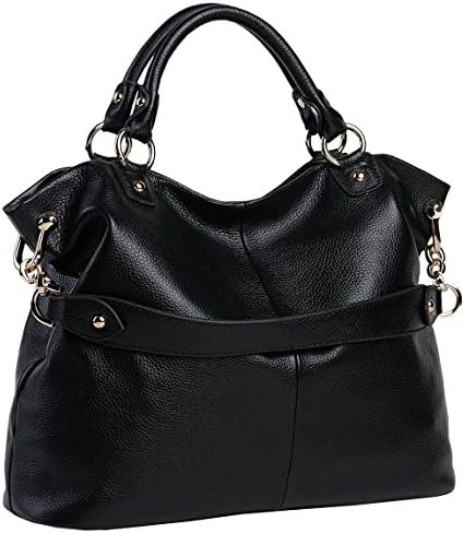 Cecilia Women's Handbag Genuine Leather Tote Shoulder Bags Black
