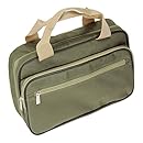 Household Essentials Double Sided Travel Kit with Pockets, Olive, One Size