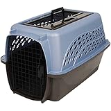 Petmate Two Door Top Load 24-Inch Pet Kennel, Metallic Pearl Ash Blue and Coffee Ground Bottom