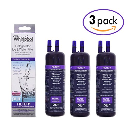 3 Pack Filter 1 Whirlpool W10295370 W10295370A Refrigerator Ice & Water Filter