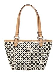 Coach Leah Op Art Coated Canvas Top Handle Tote 42419