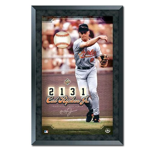 Baltimore Orioles Cal Ripken Jr. Autographed Breaking Through Display Piece, Framed (UDA)