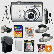 Canon PowerShot SD870 IS 8.0 Megapixel Digital Camera + Lenses + 1GB Pro Accessory Kit