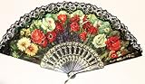 Spanish Hand Fan Decorative Design 5 red