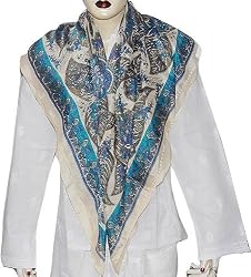Women Scarf Silk Square Handpainted 44 x 44 inches