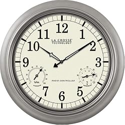 La Crosse Technology WT-3181PL 18" Atomic Outdoor Clock