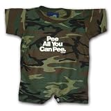 Pee All That You Can Pee - Silly Baby Romper Onesie, Chamoflauge