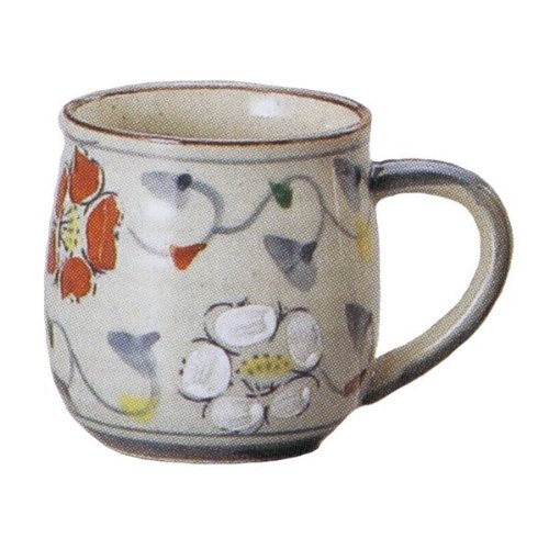 マグカップ　花唐津　和陶器　美濃焼