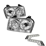 Carpart4u Chrysler 300 ( Dual Turn Signal Bulbs ) Halo LED Chrome Projector... by Carpart4u