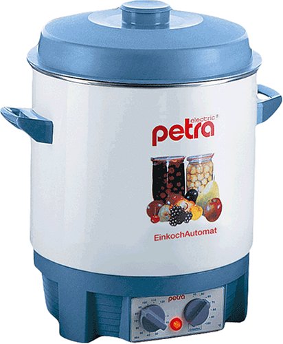Petra EKO 620 EinkochAutomat mit Schaltuhr zur Vorwahl, Bauart wie EKO 600, zusätzlich Einkochautomatik Weiß/Pastell-Blau Petra EKO 620 EinkochAutomat mit Schaltuhr zur Vorwahl, Bauart wie EKO 600, zusätzlich Einkochautomatik Weiß/Pastell-Blau