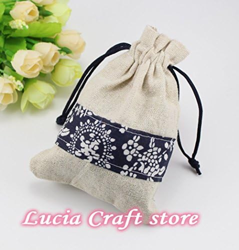 2*3pcs 10*14cm Linen Bag Drawstring Bag, Pouch Bag Jute Bags