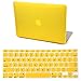 HDE MacBook Air 13 inch Case - Hard Shell Cover Keyboard Skin Fits Previous Generations A1466 A1369 (2008-2017) - Mustard Yellow