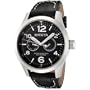 Invicta Men's 0764 II Collection Black Dial Black Leather Watch