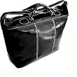 Floto Medium Piana Tote Black Italian Leather Luggage Weekend Bag