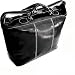 Floto Medium Piana Tote Black Italian Leather Luggage Weekend Bag