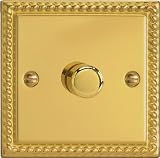 Varilight - 1G 1 or 2W 500W/VA IQ Dimmer Georgian Brass - IGP501