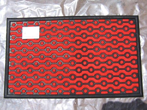 Welcome Door Mat Natural Coir and Rubber Size 18" X 30" Red Water Absorbent