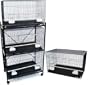 Brand New Lot of Four Aviary Breeding Bird Cage 30x18x18/Stand - BLACK