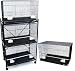 Brand New Lot of Four Aviary Breeding Bird Cage 30x18x18/Stand - BLACK