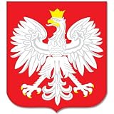 POLAND Polska Coat of Arms bumper sticker decal 4 x 5