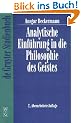 Analytische Einf�hrung in die Philosophie des Geistes (Gruyter - de Gruyter Studienb�cher) (De Gruyter Studienbuch)
