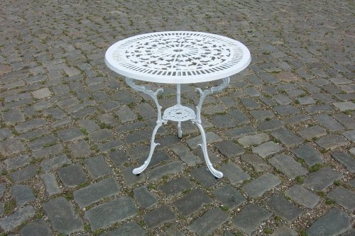 Gartenset Bistroset LUGANO 3-teilig, Aluguss / Alu weiss ...