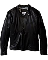 Calvin Klein Men's Faux Leather Perforated Jacket