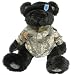 Custom Uniforms - Stuffed 18" plush black teddy bear in personalized custom embroidered U.S. Army Combat Military Uniform-ACU