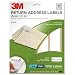 3M Permanent Adhesive Recycled Return Address Labels, 0.66 x 1.75 Inches, White, 1500 per Pack (3700-R)