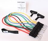 New Premium Quality Saber Bands Exercise Resistance Bands Tubes with Door Anchor and Exercise Chart. Great for Physical Therapy, P90x, Pilates and Any other Extreme Home Exercise Workout. Includes LIFETIME WARRANTY!