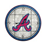 MLB Atlanta Braves 12-Inch Art Glass Clock