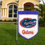 NCAA Florida Gators White-Royal Blue 11" x 16" Shield Garden Flag