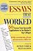 Book Essays That Worked: 50 Essays from Successful Applications to the Nation's Top Colleges