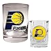 Indiana Pacers NBA Rocks Glass & Square Shot Glass Set - Primary Logo by Great American Products