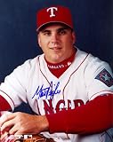 Matt Perisho Texas Rangers Autographed with Baseball 8x10 Photograph