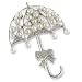 Jewelry : 14K White Gold Diamond Umbrella Pin