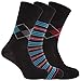 Mens Patterned Cotton Rich Non Elastic Socks (Pack Of 3)