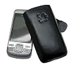 Nokia 6600 Slide - 6600i Slide Leder Etui Tasche *Spezielle Anfertigung* (Original SunCase) *Lasche mit Rueckzugfunktion* In der Farbe Schwarz