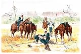 Canvas Print, Assisting a Wounded Soldier - 36 x 24