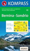 Bernina, Sondrio: Wander-, Rad- und Skitourenkarte. 1:50.000