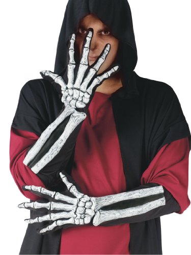 Fun World Skeleton Glove And Wrist Bone Gloves (Adult)