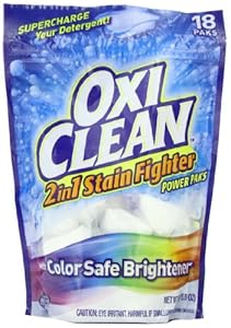 Oxiclean Max Force 2 In 1 Stain Fighter with Color Safe Brightener Power Packs, 18 Count