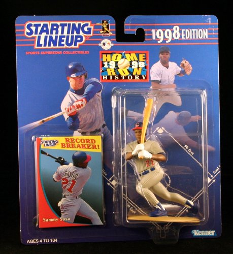 SAMMY SOSA / CHICAGO CUBS * HOME RUN HISTORY * 1998 MLB Starting Lineup Action Figure & Exclusive Collector Trading Card