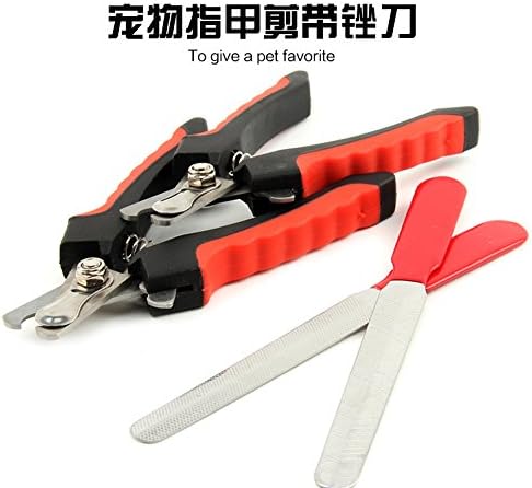 DomePet 2 Pcs Professional Dog Nail Clippers and Trimmer, Safety Stop to Prevent Overcutting, Black