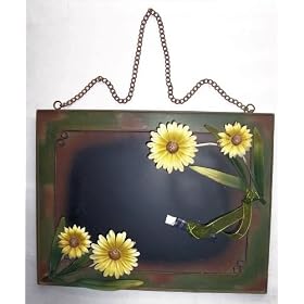 "ABC Products" Primitive 3D Sunflower Rustic Chalk Board (All Metal)