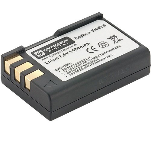 Nikon D3000 Digital Camera Battery Lithium-Ion (1400 mAh) - Replacement for Nikon EN-EL9 Battery