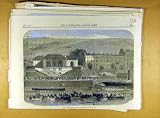 1865 NAVAL BOAT-RACE CORK HARBOUR IRELAND OLD PRINT