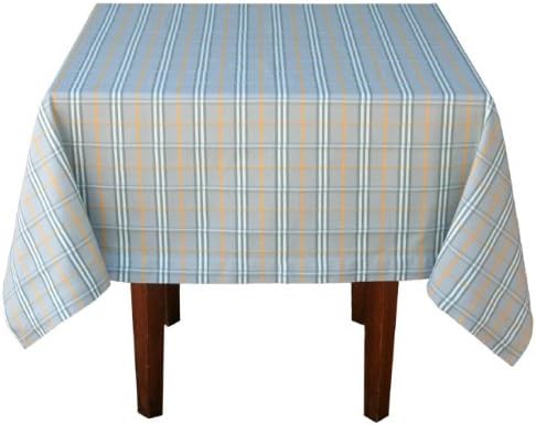 Tululah Designs 60-Inch by 108-Inch Glasgow Plaid Tablecloth, Coach Blue