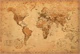 Antique Style World Map - Poster (Size: 36