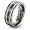 Tungsten Carbide Ring with Sterling Silver Rope Inlay (8.0mm) - Size 13.0